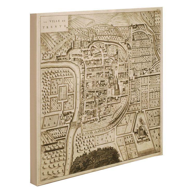 Pierre Mortier Map of Trento 1704 Huge Canvas Art 35 x 35 Image 4