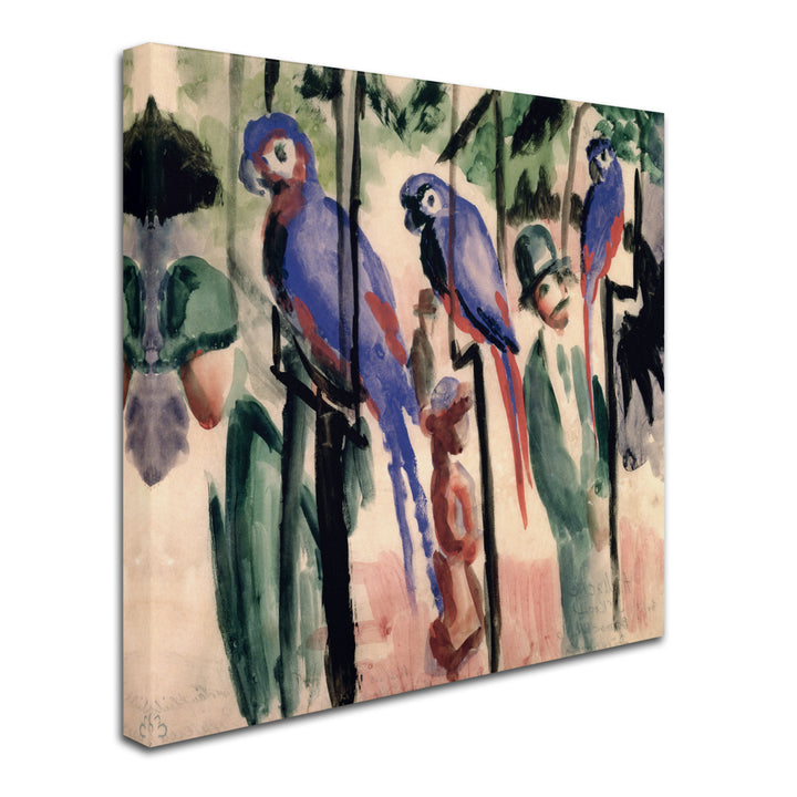 August Macke Blue Parrots Huge Canvas Art 35 x 35 Image 3