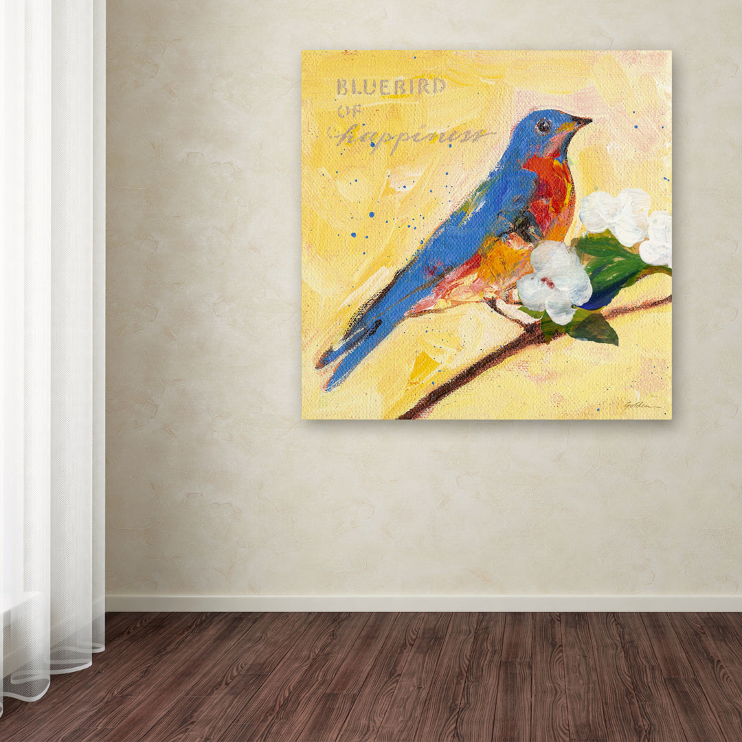 Sheila Golden Bluebird Huge Canvas Art 35 x 35 Image 4