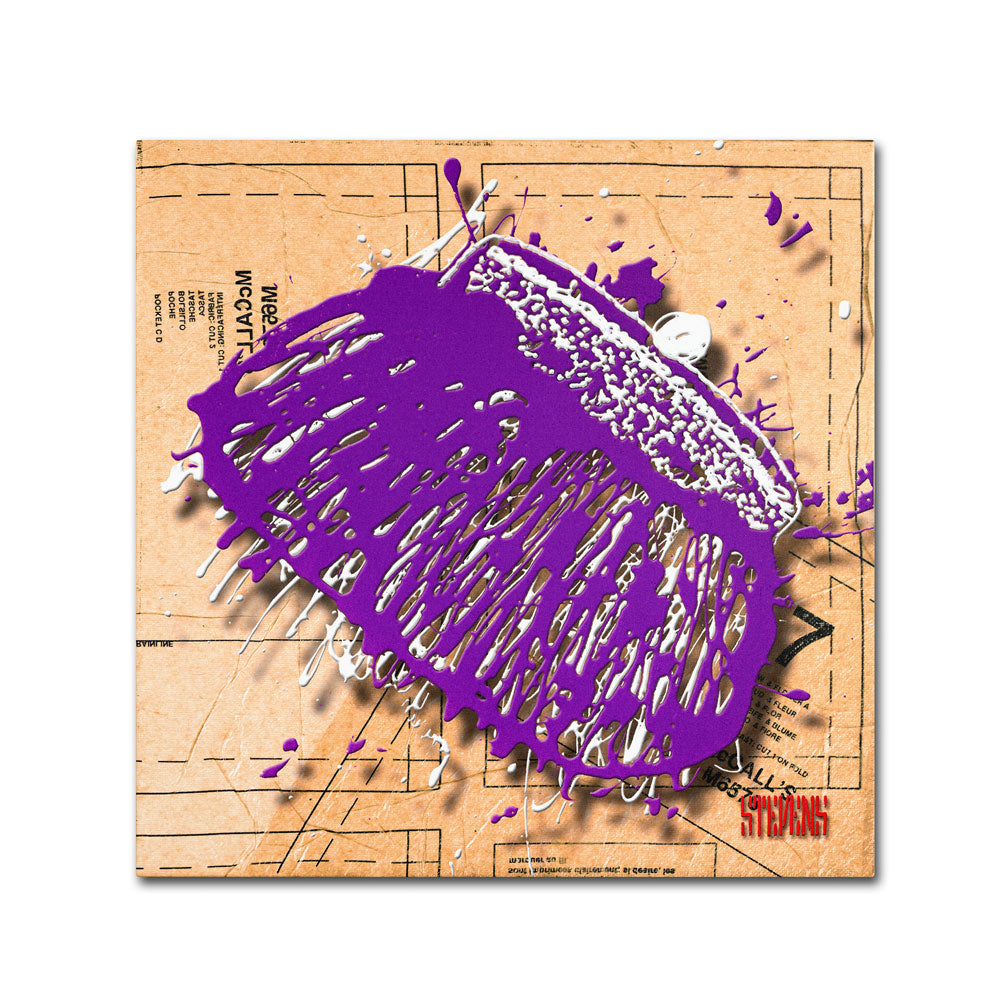 Roderick Stevens Snap Purse Purple Huge Canvas Art 35 x 35 Image 1