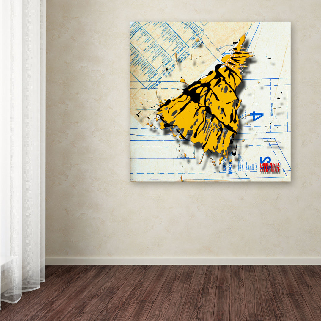 Roderick Stevens Shoulder Dress Yellow n Black Huge Canvas Art 35 x 35 Image 4