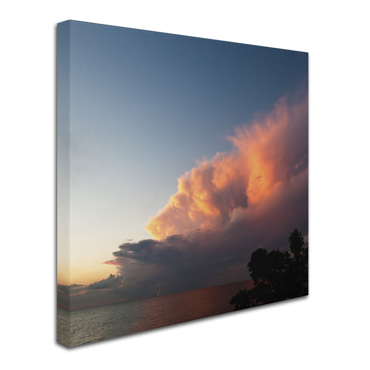 Kurt Shaffer Distant Lightning at Sunset Huge Canvas Art 35 x 35 Image 3
