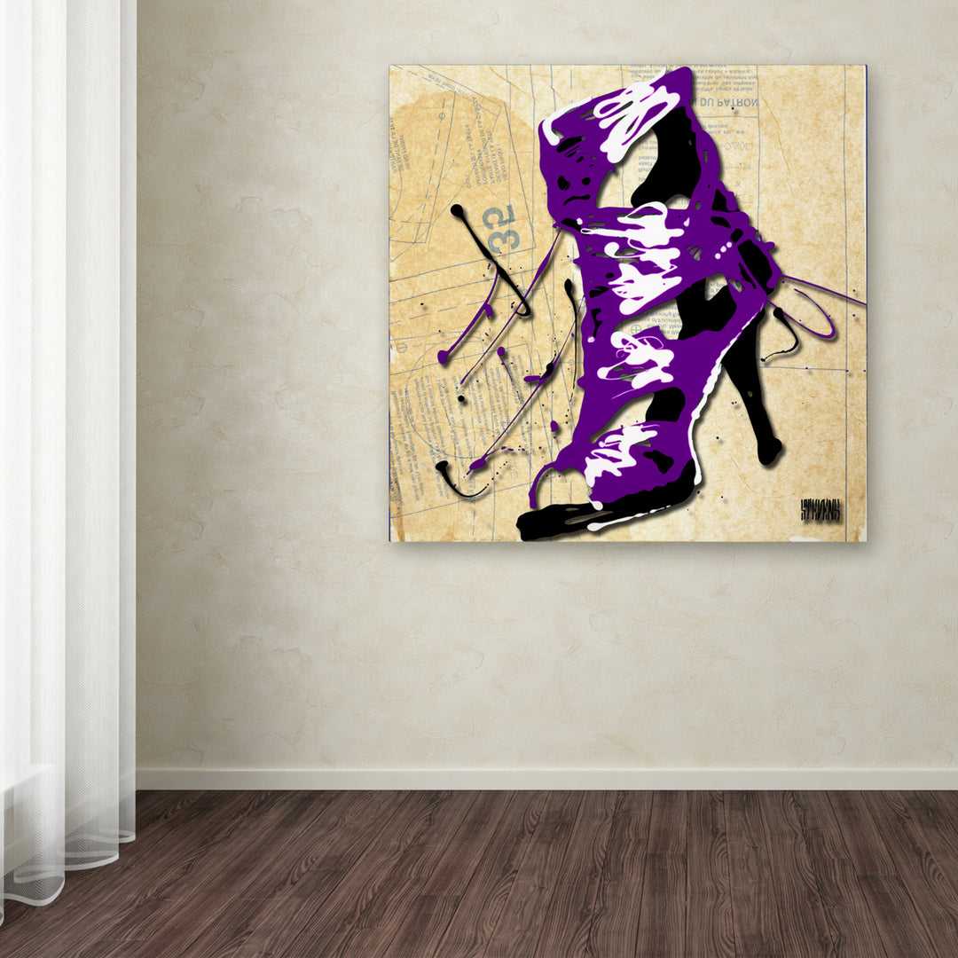 Roderick Stevens Purple Strap Boot Huge Canvas Art 35 x 35 Image 4