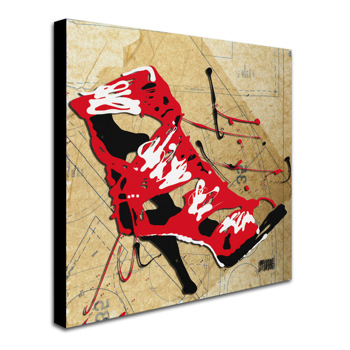Roderick Stevens Red Strap Boot Huge Canvas Art 35 x 35 Image 3