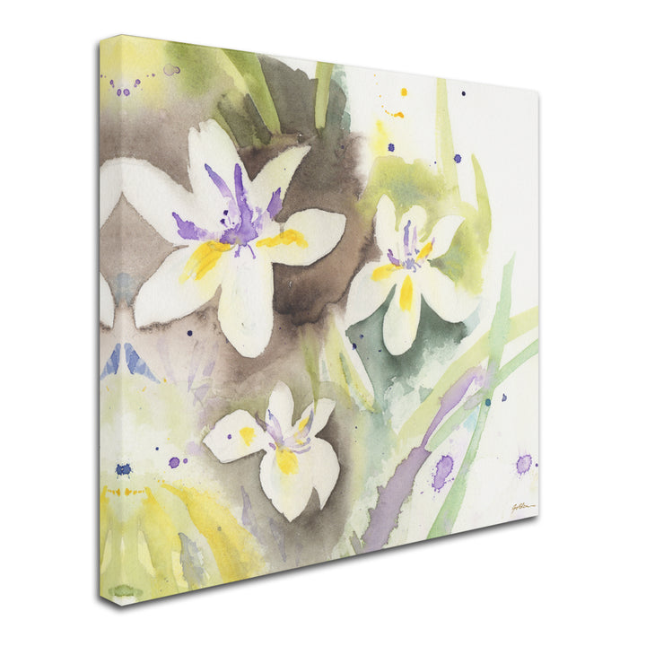 Sheila Golden White Iris Huge Canvas Art 35 x 35 Image 3