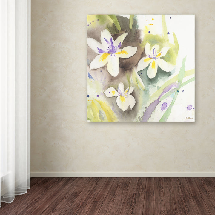Sheila Golden White Iris Huge Canvas Art 35 x 35 Image 4