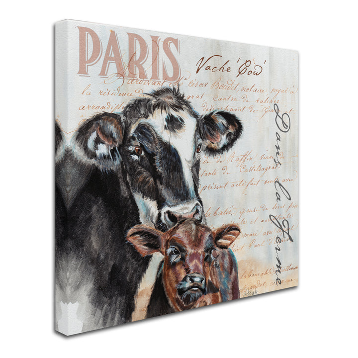 Jennifer Redstreake Dans la Ferme Cow Huge Canvas Art 35 x 35 Image 3