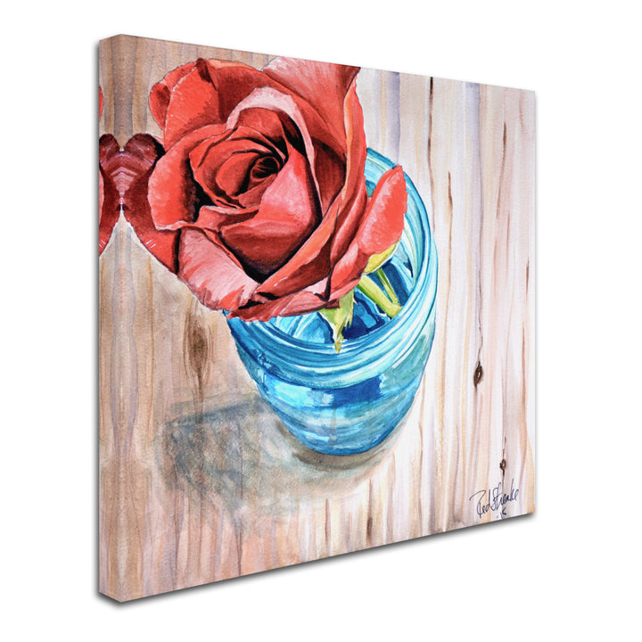 Jennifer Redstreake Rose in Jar Huge Canvas Art 35 x 35 Image 3
