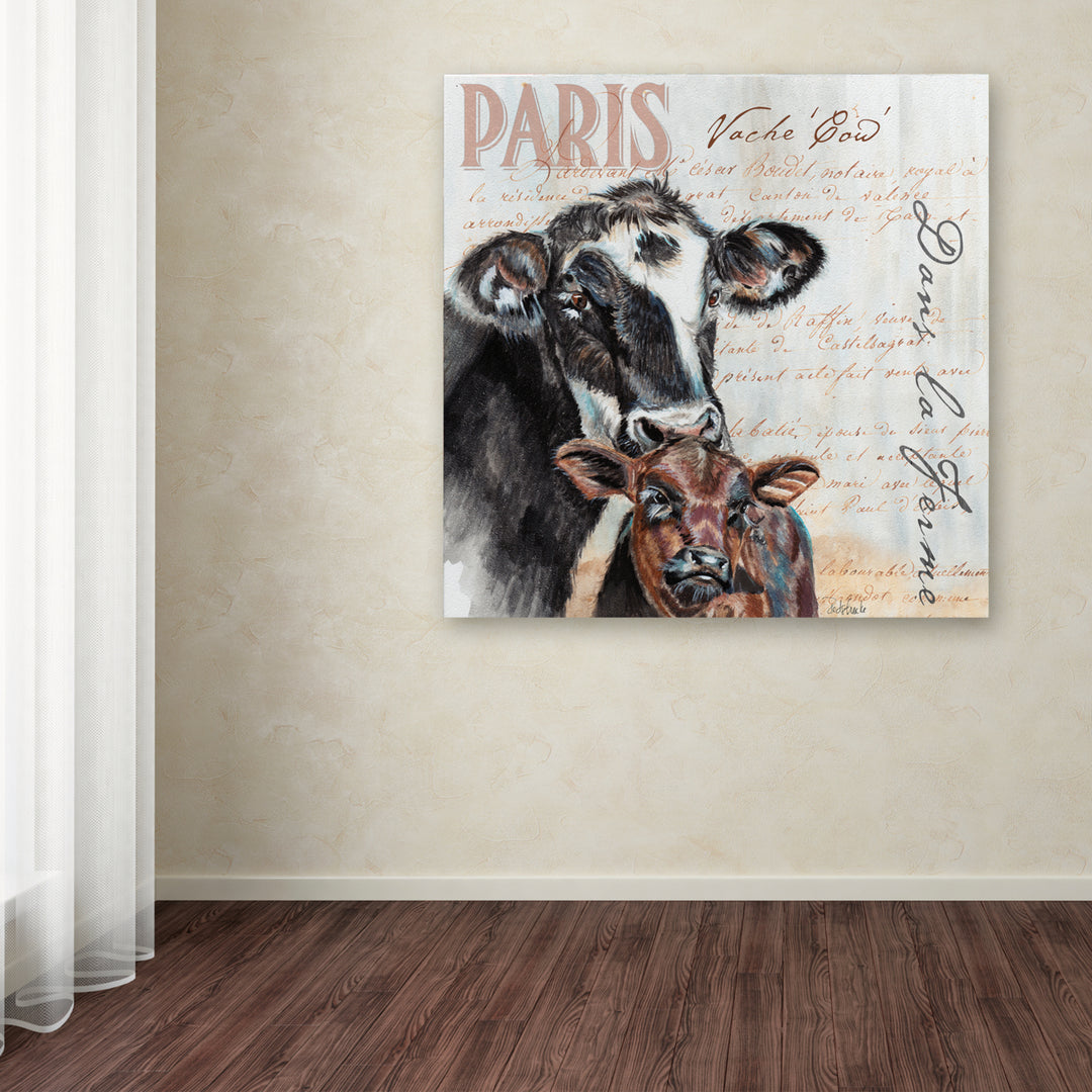 Jennifer Redstreake Dans la Ferme Cow Huge Canvas Art 35 x 35 Image 4