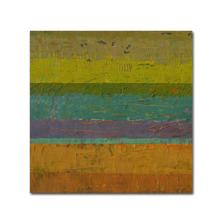 Michelle Calkins Chartreuse Line Huge Canvas Art 35 x 35 Image 1