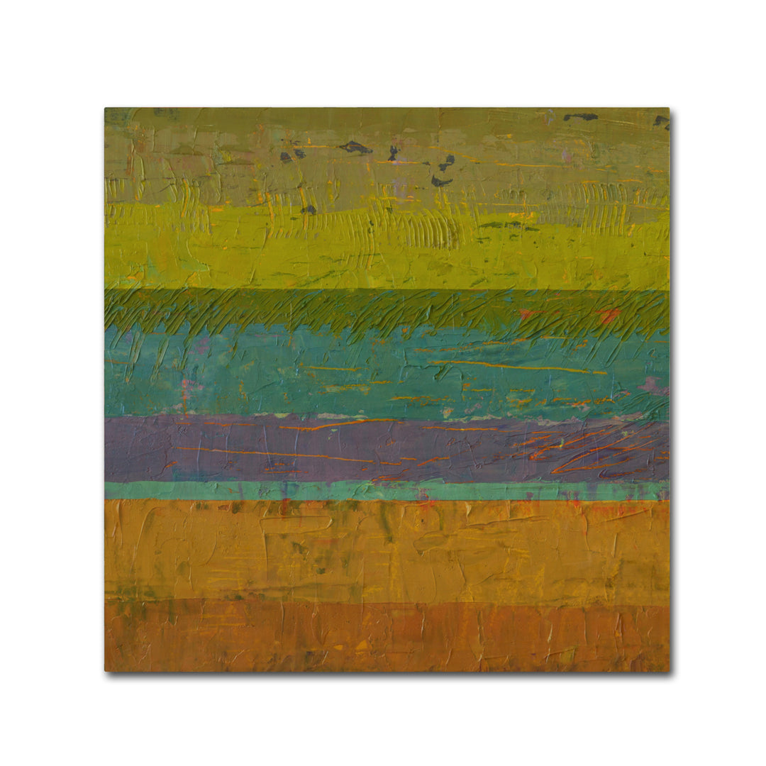 Michelle Calkins Chartreuse Line Huge Canvas Art 35 x 35 Image 2
