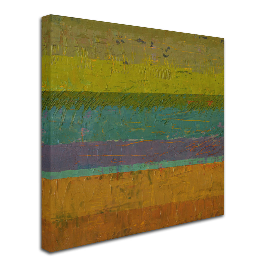 Michelle Calkins Chartreuse Line Huge Canvas Art 35 x 35 Image 3