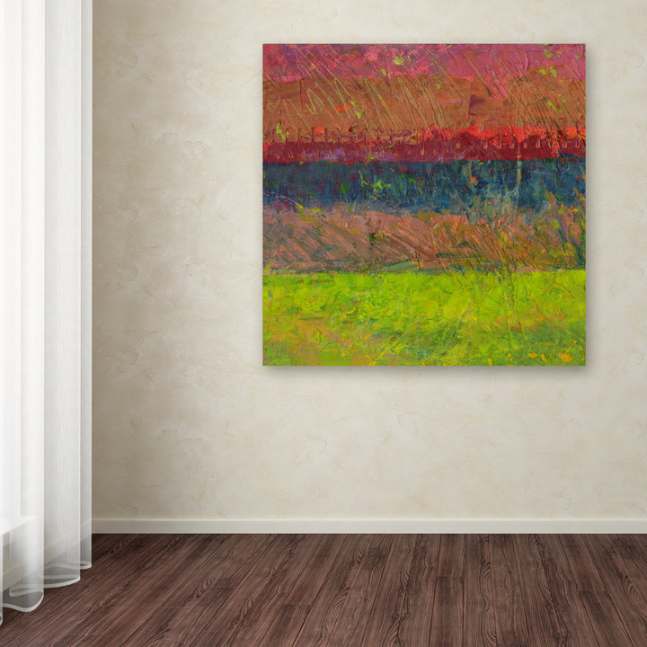 Michelle Calkins Lake and Hills Huge Canvas Art 35 x 35 Image 4