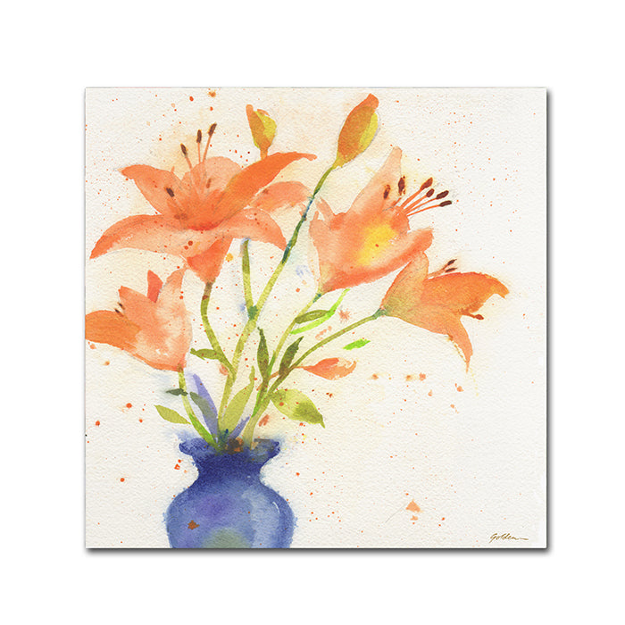 Sheila Golden Tiger Lily Bouquet Huge Canvas Art 35 x 35 Image 1