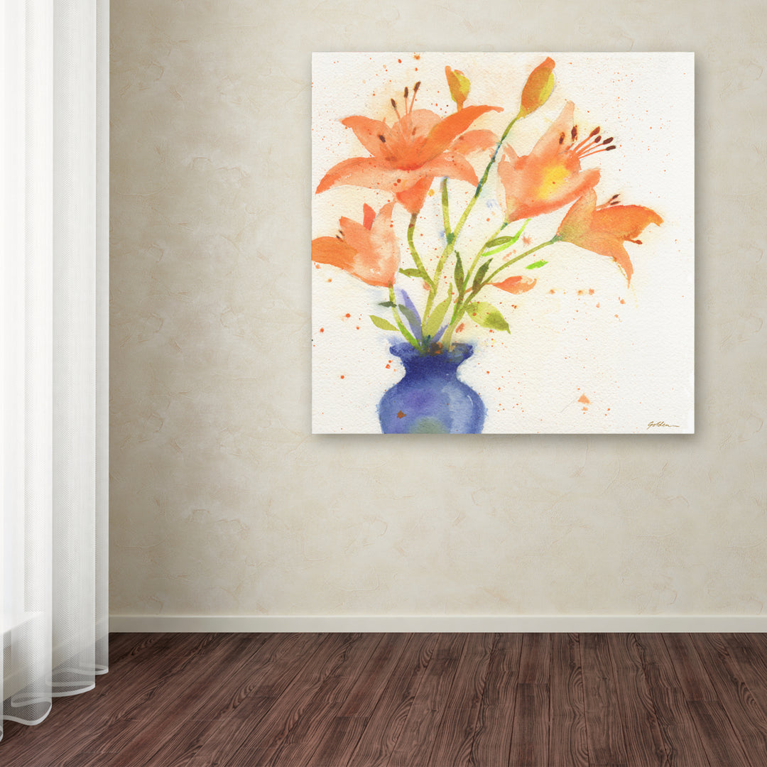 Sheila Golden Tiger Lily Bouquet Huge Canvas Art 35 x 35 Image 4