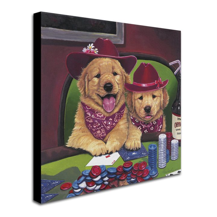 Jenny Newland Poker Dogs Huge Canvas Art 35 x 35 Image 3