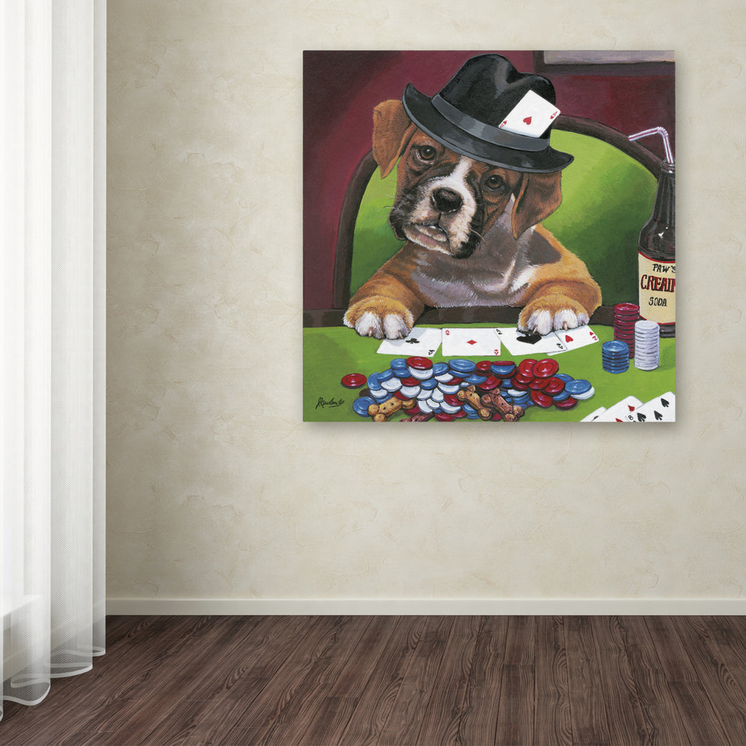 Jenny Newland Poker Dogs 2 Huge Canvas Art 35 x 35 Image 4