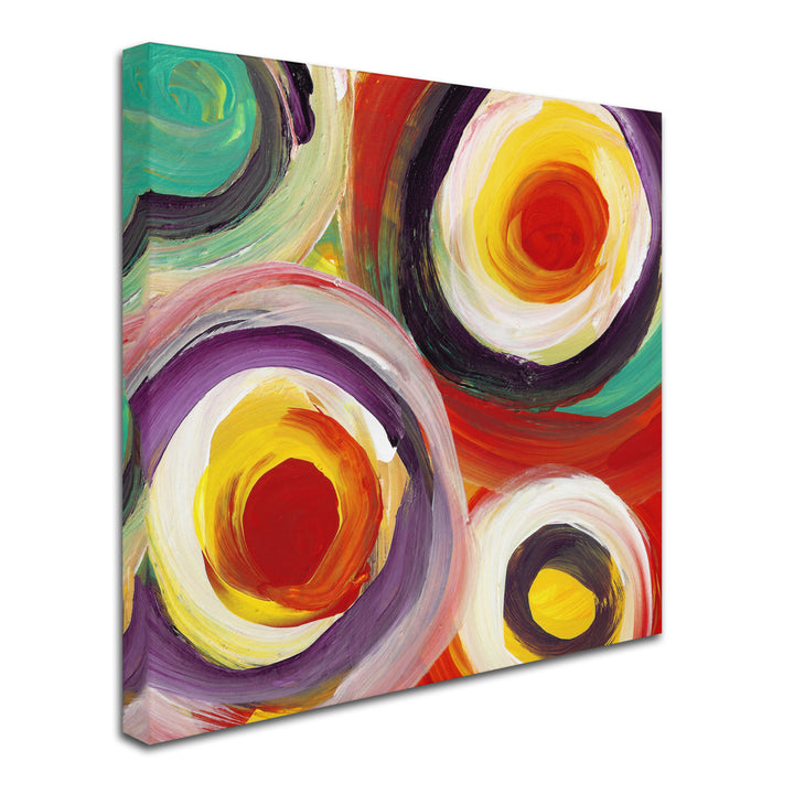 Amy Vangsgard Bright Bold Circles Square 3 Huge Canvas Art 35 x 35 Image 3