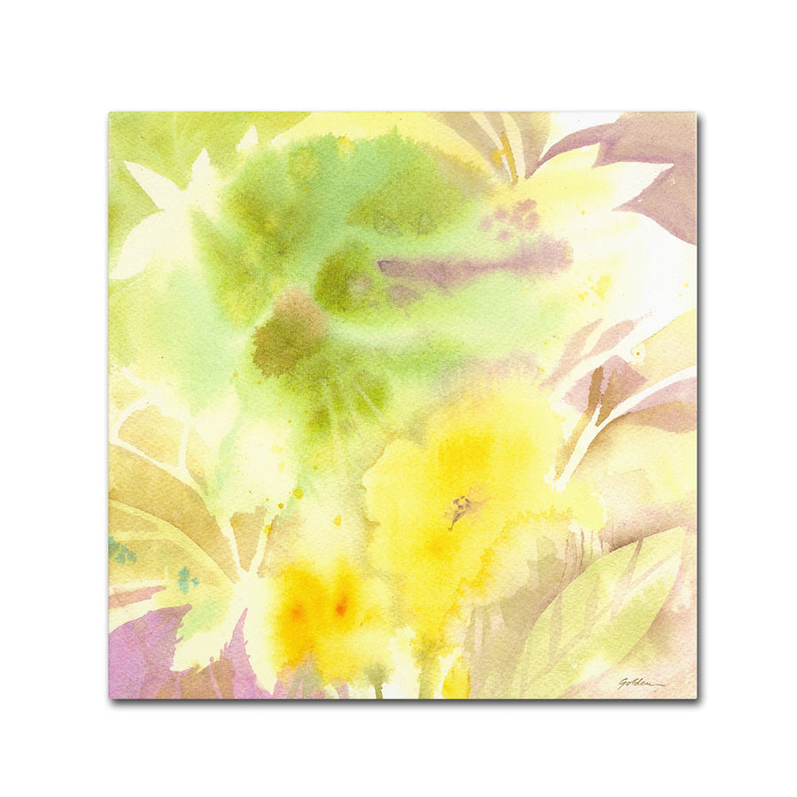 Sheila Golden Yellow Mist Huge Canvas Art 35 x 35 Image 1