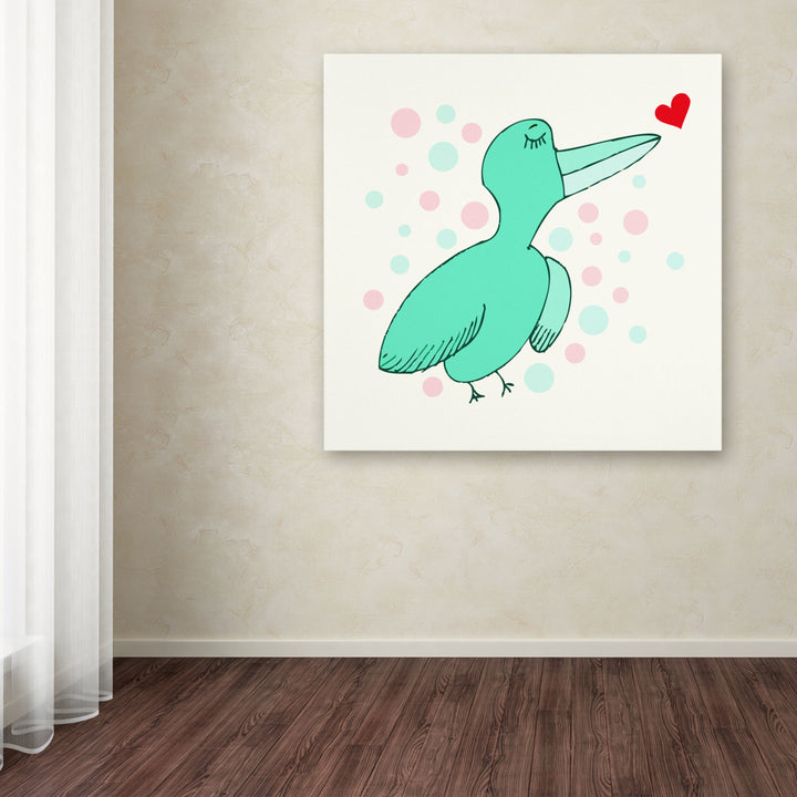 Carla Martell Dreamy Love Bird Huge Canvas Art 35 x 35 Image 4