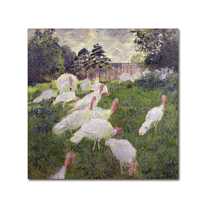 Monet The Turkeys at the Chateau Huge Canvas Art 35 x 35 Image 1