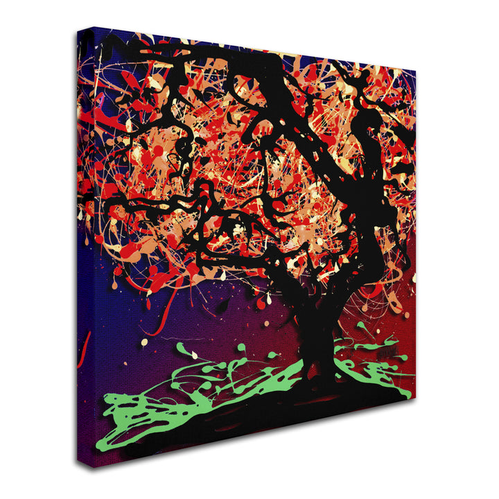 Roderick Stevens Fall Red Tree Huge Canvas Art 35 x 35 Image 3