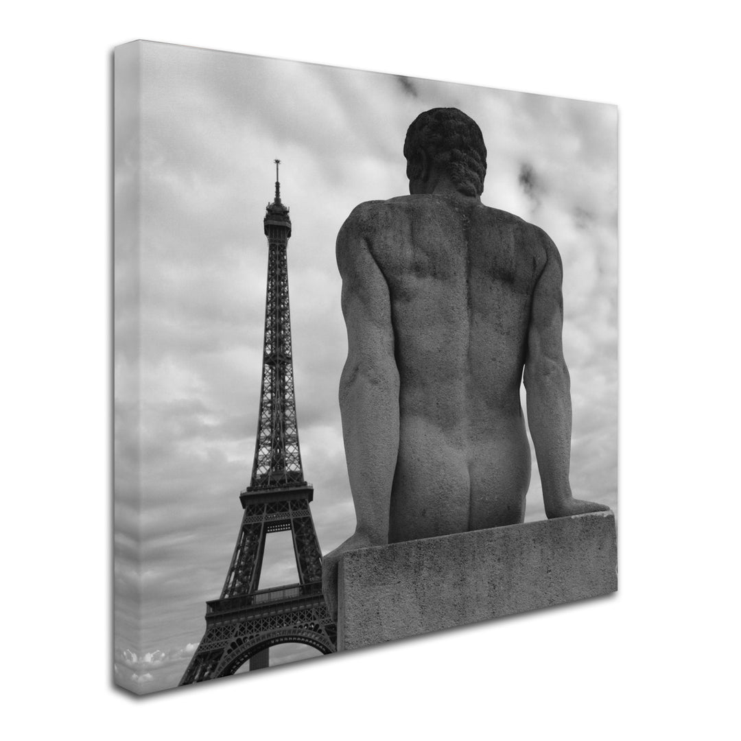 Moises Levy Eiffel and Man Huge Canvas Art 35 x 35 Image 3