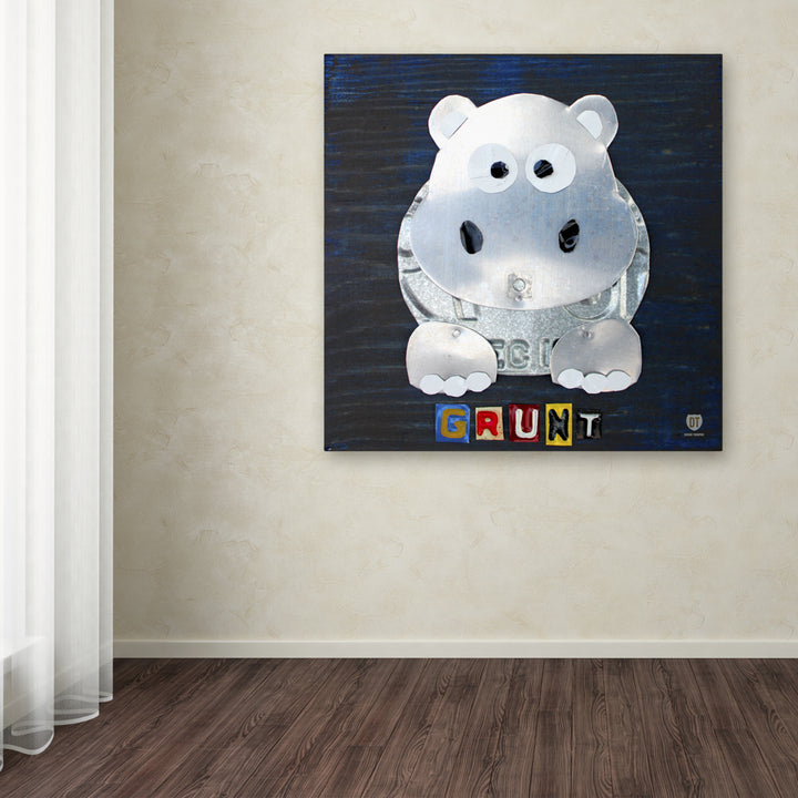 Design Turnpike Grunt The Hippo Huge Canvas Art 35 x 35 Image 4
