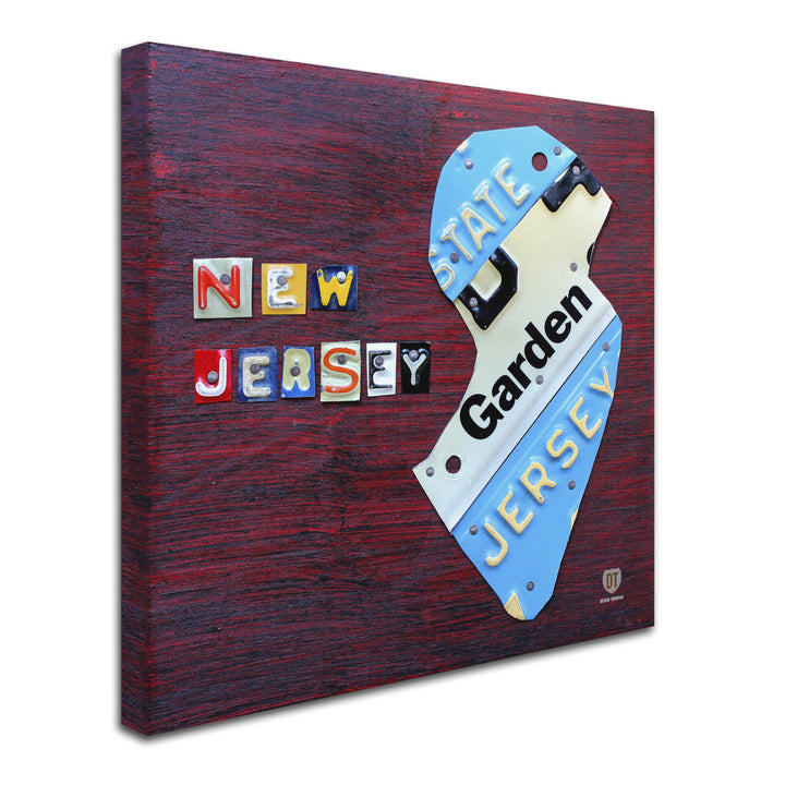 Design Turnpike  Jersey License Plate Map Huge Canvas Art 35 x 35 Image 3