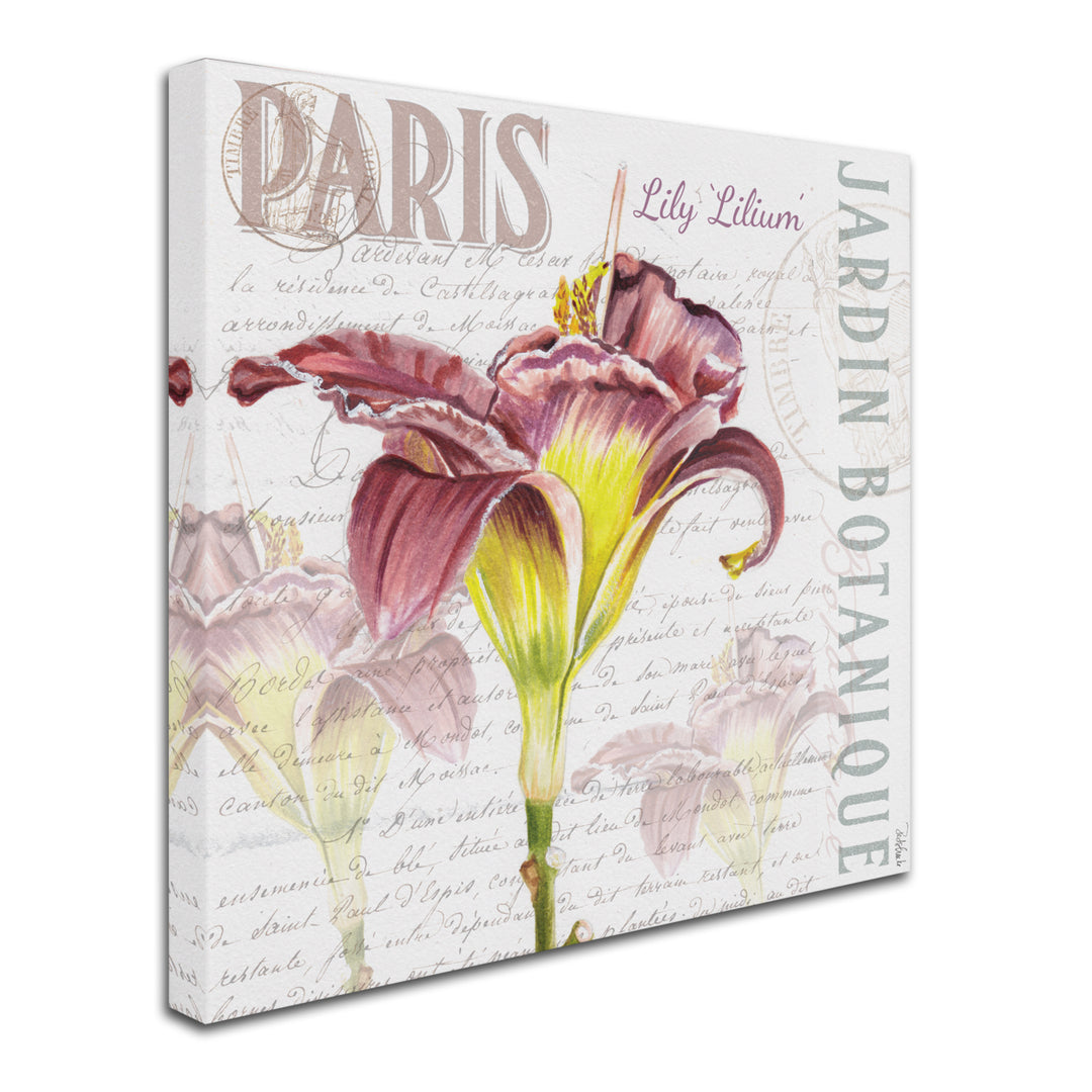 Jennifer Redstreake Paris Botanique Lily Burgundy Huge Canvas Art 35 x 35 Image 3