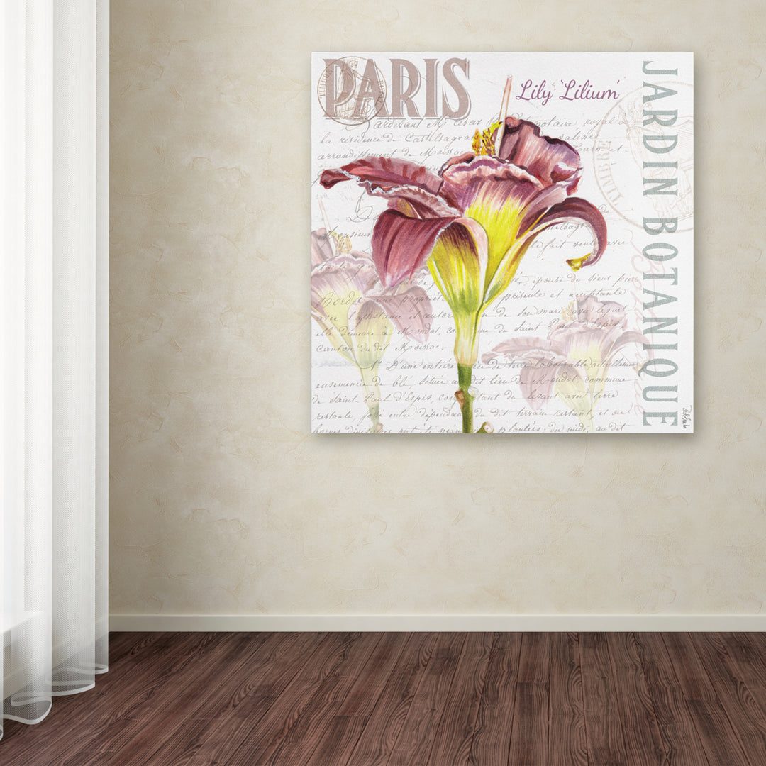 Jennifer Redstreake Paris Botanique Lily Burgundy Huge Canvas Art 35 x 35 Image 4