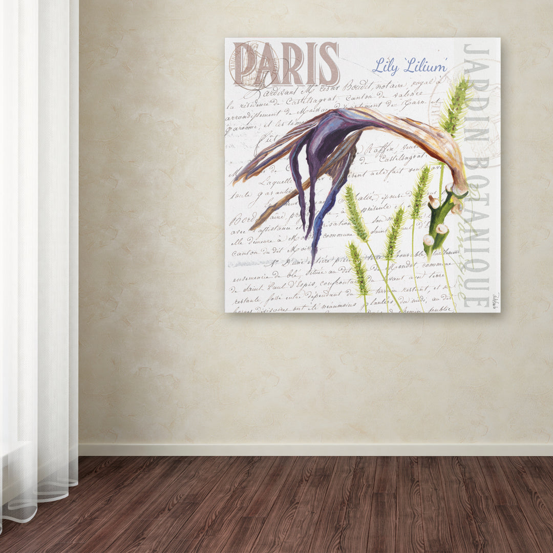 Jennifer Redstreake Paris Botanique Lily Purple Huge Canvas Art 35 x 35 Image 4