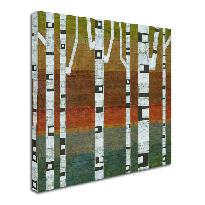 Michelle Calkins Birches Huge Canvas Art 35 x 35 Image 3