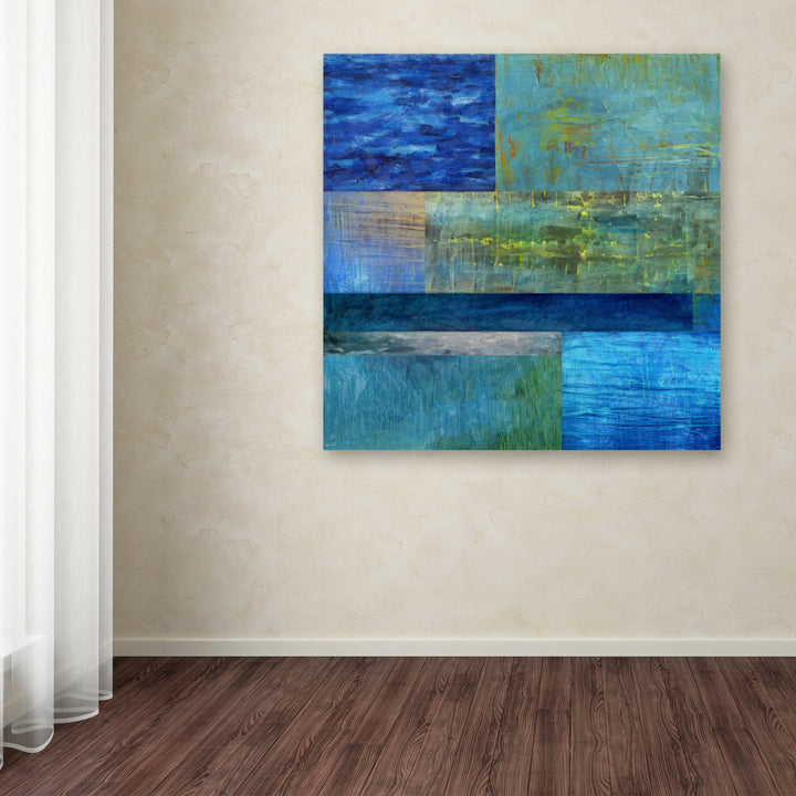 Michelle Calkins Essence of Blue Huge Canvas Art 35 x 35 Image 4