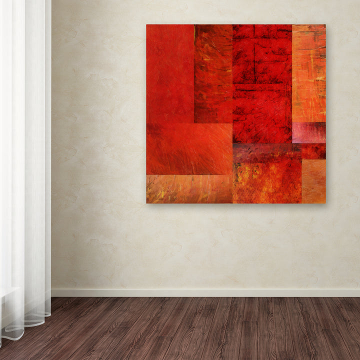 Michelle Calkins Essence of Red Huge Canvas Art 35 x 35 Image 4