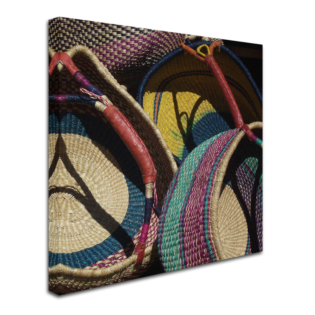 Pat Saunders-White Cheyenne Baskets Huge Canvas Art 35 x 35 Image 3