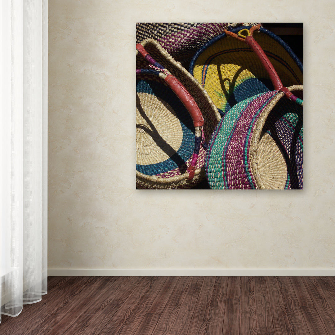 Pat Saunders-White Cheyenne Baskets Huge Canvas Art 35 x 35 Image 4