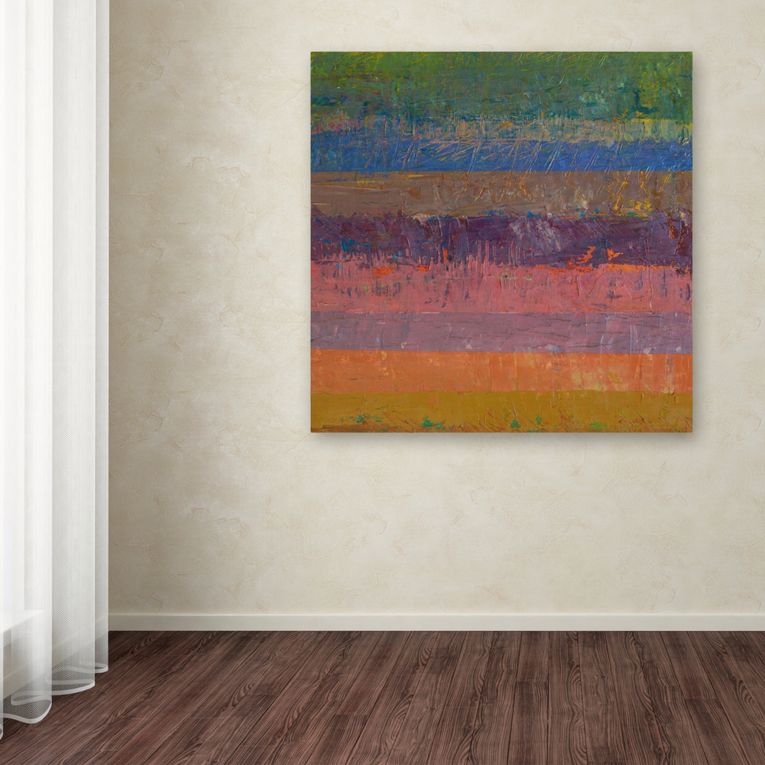 Michelle Calkins Pink Line Huge Canvas Art 35 x 35 Image 4