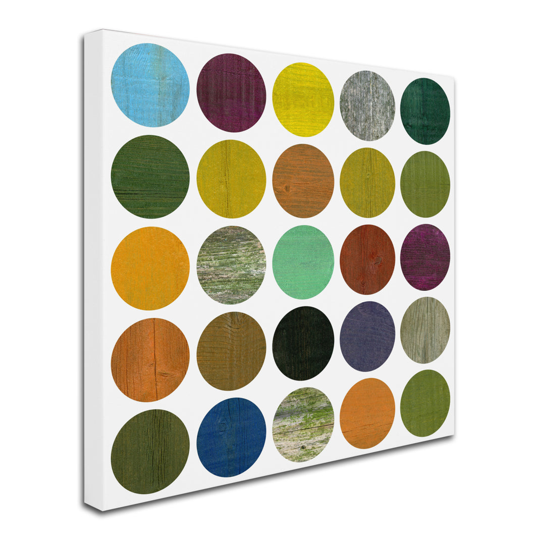 Michelle Calkins Rustic Rounds 4.0 Huge Canvas Art 35 x 35 Image 3