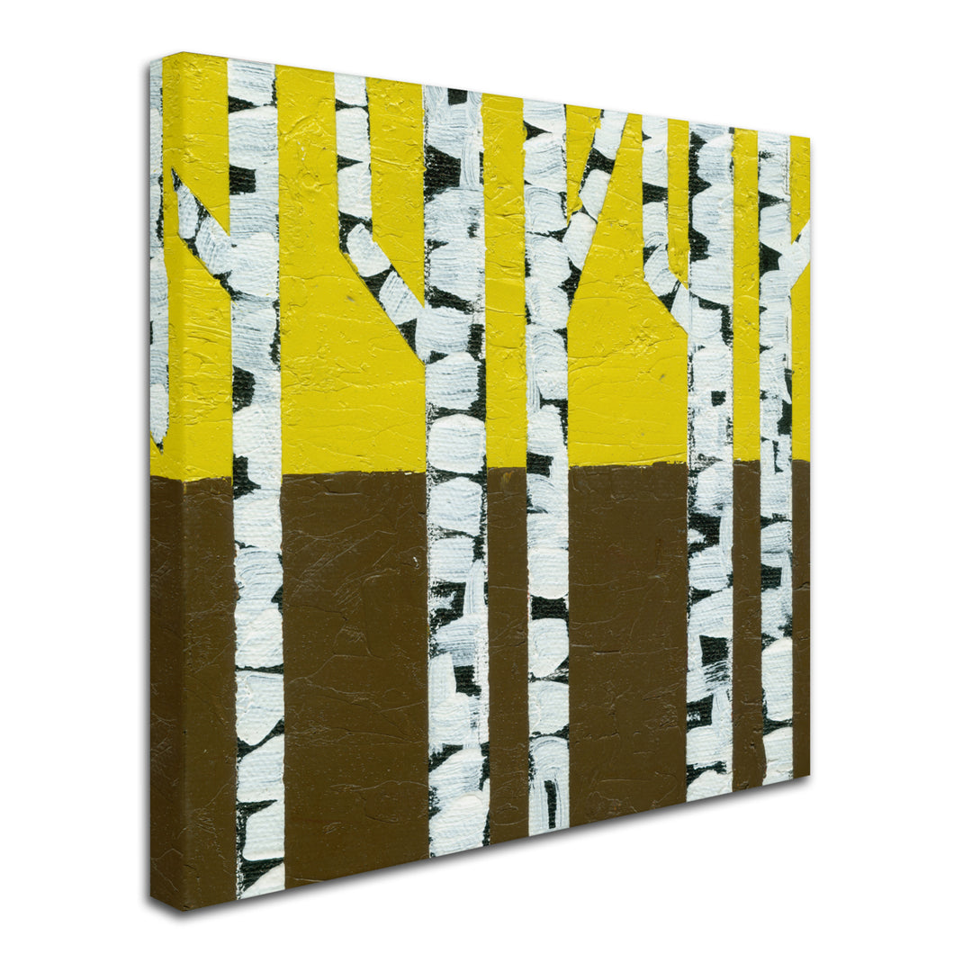 Michelle Calkins Seasonal Birches - Fall Huge Canvas Art 35 x 35 Image 3