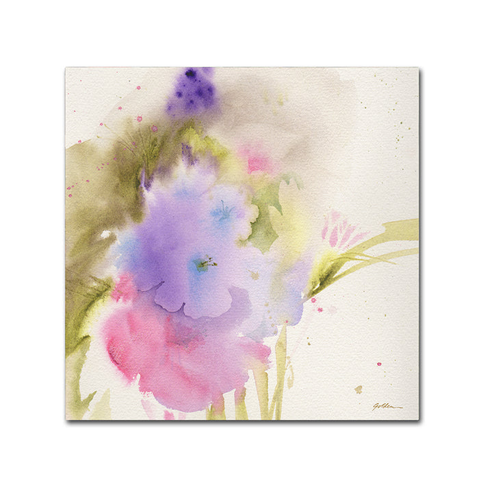 Sheila Golden Purple Blooming Huge Canvas Art 35 x 35 Image 1