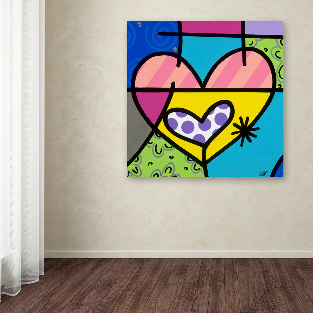 Roberto Rafael Big Heart I Huge Canvas Art 35 x 35 Image 4