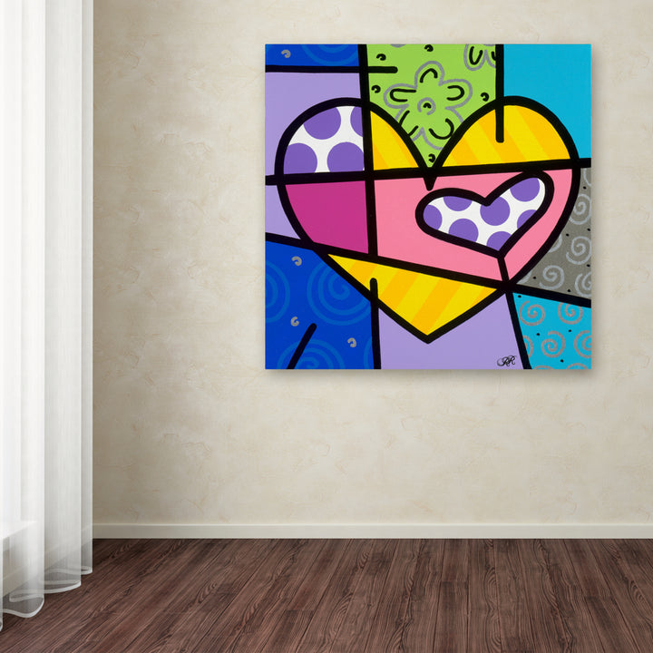 Roberto Rafael Big Heart IV Huge Canvas Art 35 x 35 Image 4