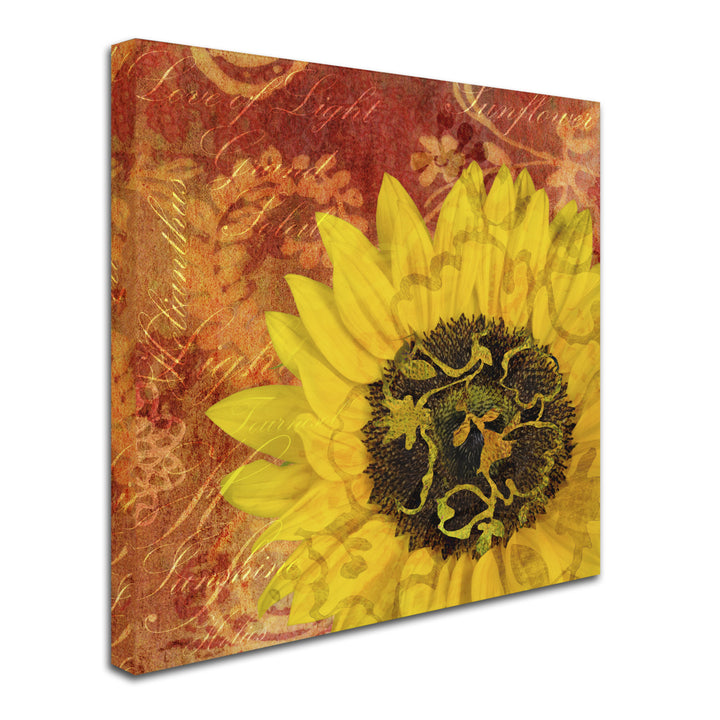Cora Niele Sunflower - Love of Light Huge Canvas Art 35 x 35 Image 3