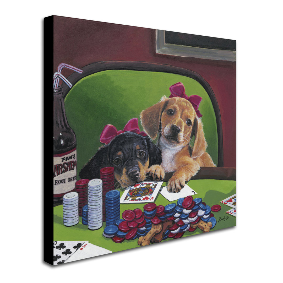 Jenny Newland Poker Dogs 3 Huge Canvas Art 35 x 35 Image 3