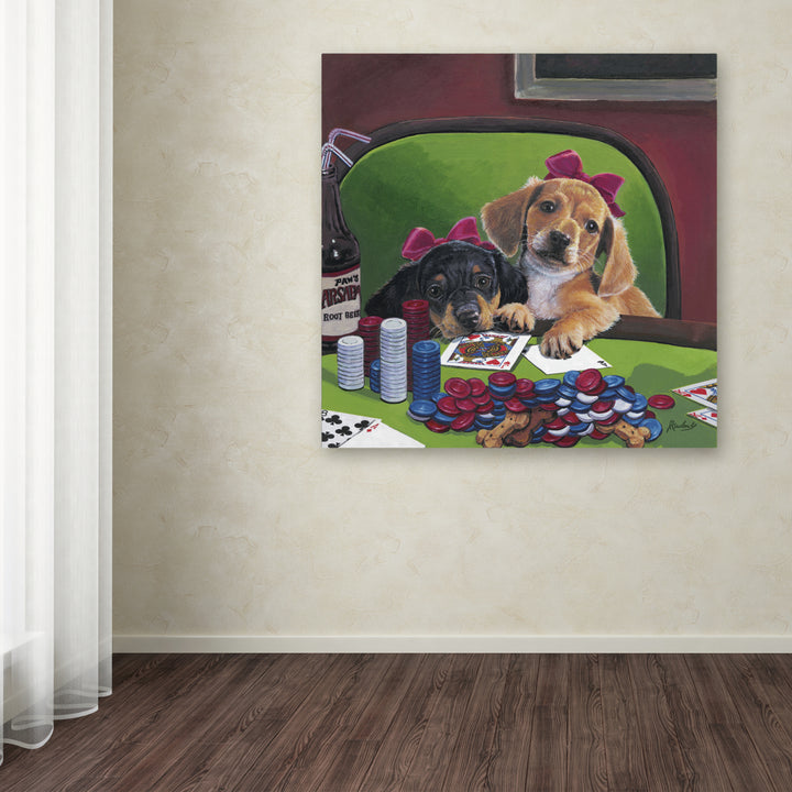 Jenny Newland Poker Dogs 3 Huge Canvas Art 35 x 35 Image 4