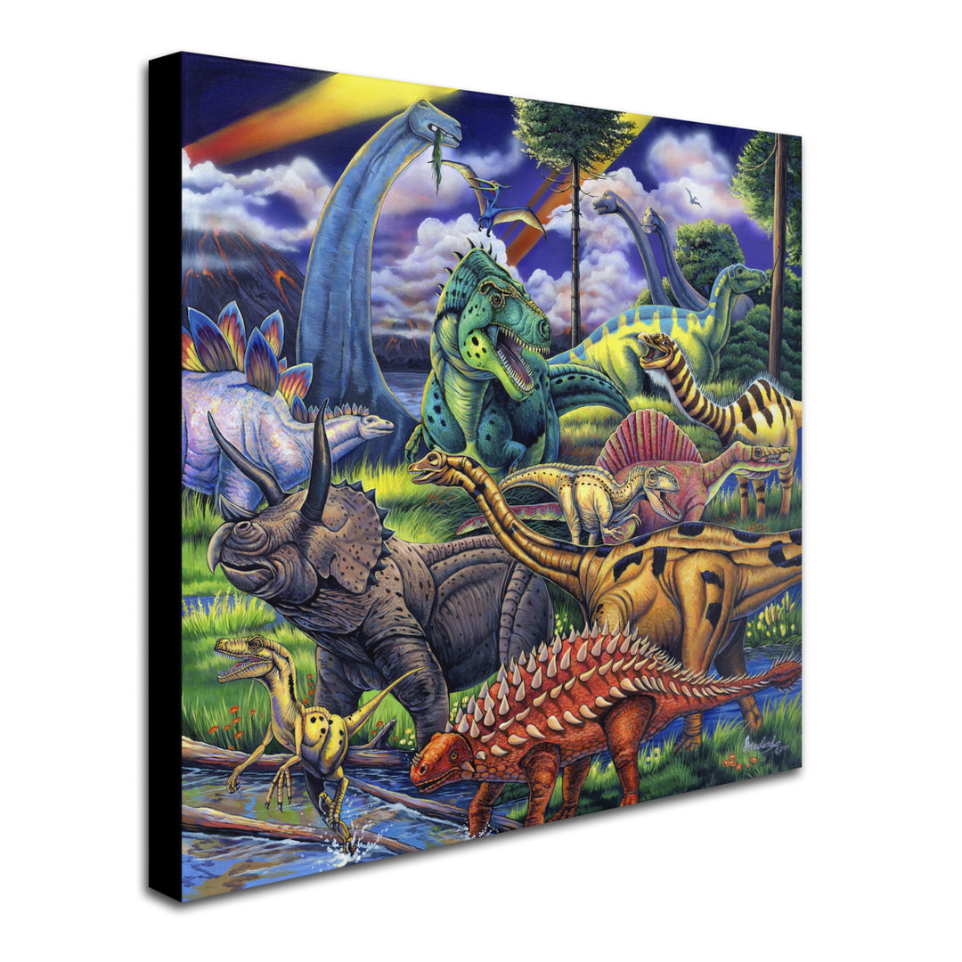 Jenny Newland Dinosaur Friends Huge Canvas Art 35 x 35 Image 3