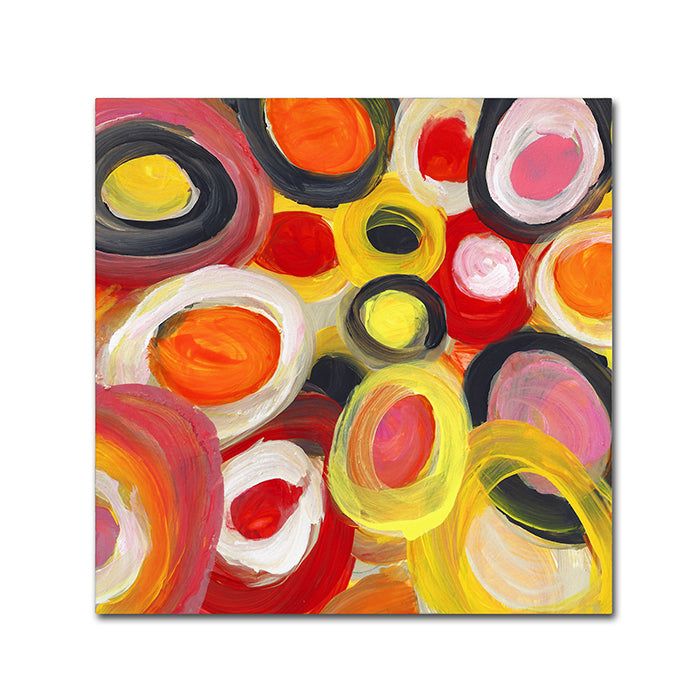 Amy Vangsgard Colorful Abstract Circles Square 1 Huge Canvas Art 35 x 35 Image 1