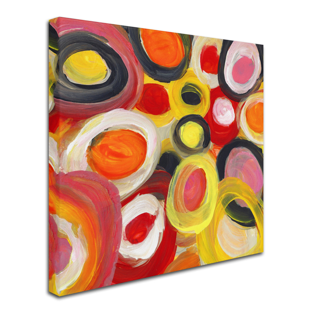 Amy Vangsgard Colorful Abstract Circles Square 1 Huge Canvas Art 35 x 35 Image 3