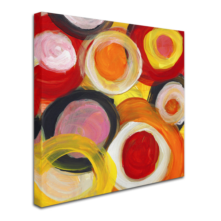 Amy Vangsgard Colorful Abstract Circles Square 2 Huge Canvas Art 35 x 35 Image 3